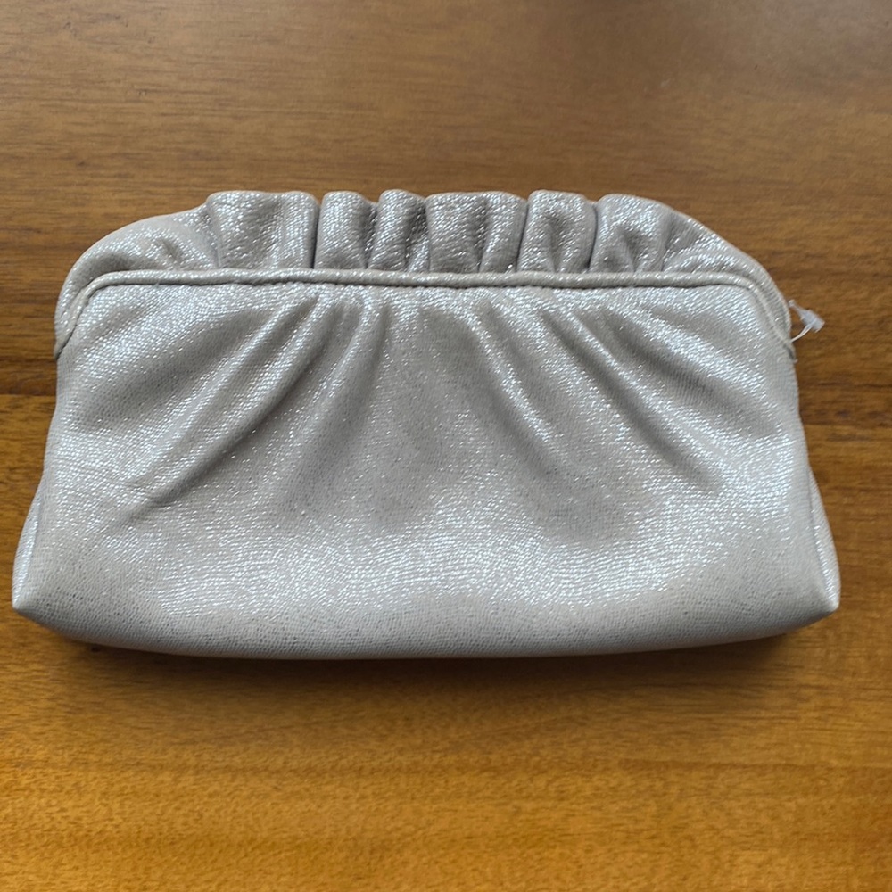 Lauren Merkin white/pearl clutch